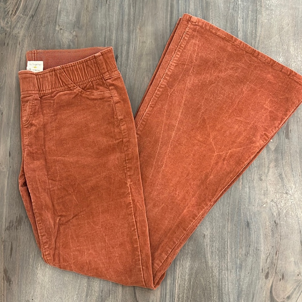Burnt Orange Denim Bell Bottoms